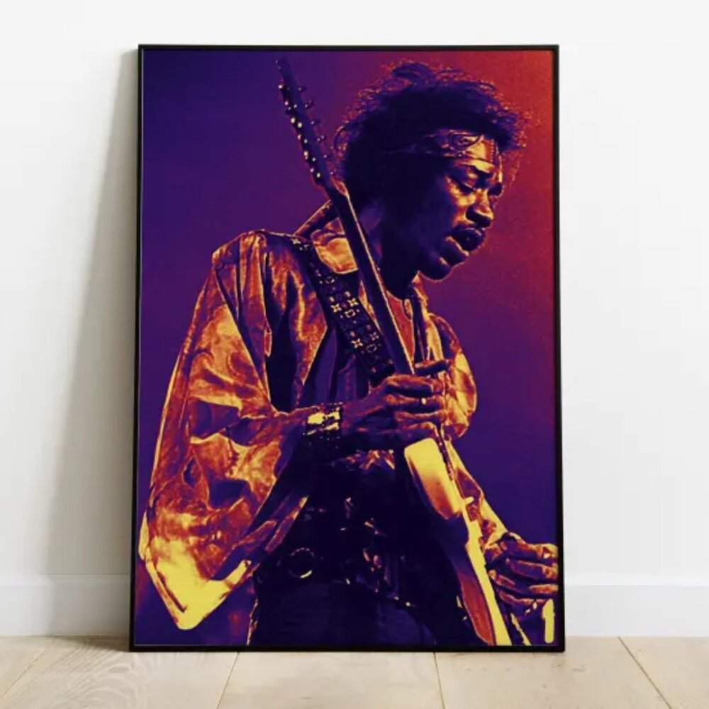 Jimi Hendrix Poster A4 = 8.5x11"